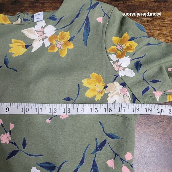Old Navy Floral Sheath Dress L P Olive Gardencore Countrycore Fairycore Boho - Picture 7 of 12